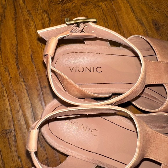 Vionic Shoes Womens size 9 | Platform Mule Mules Sandal Leather and Wood Cute - Picture 5 of 5